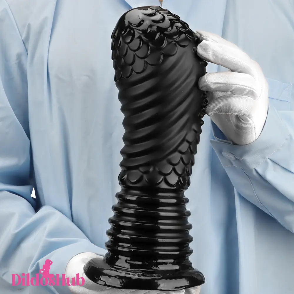 6.1in 8.46in 10.43in Fantasy Black Large Dildo Butt Plug For Fisting G-spot Dildos Hub