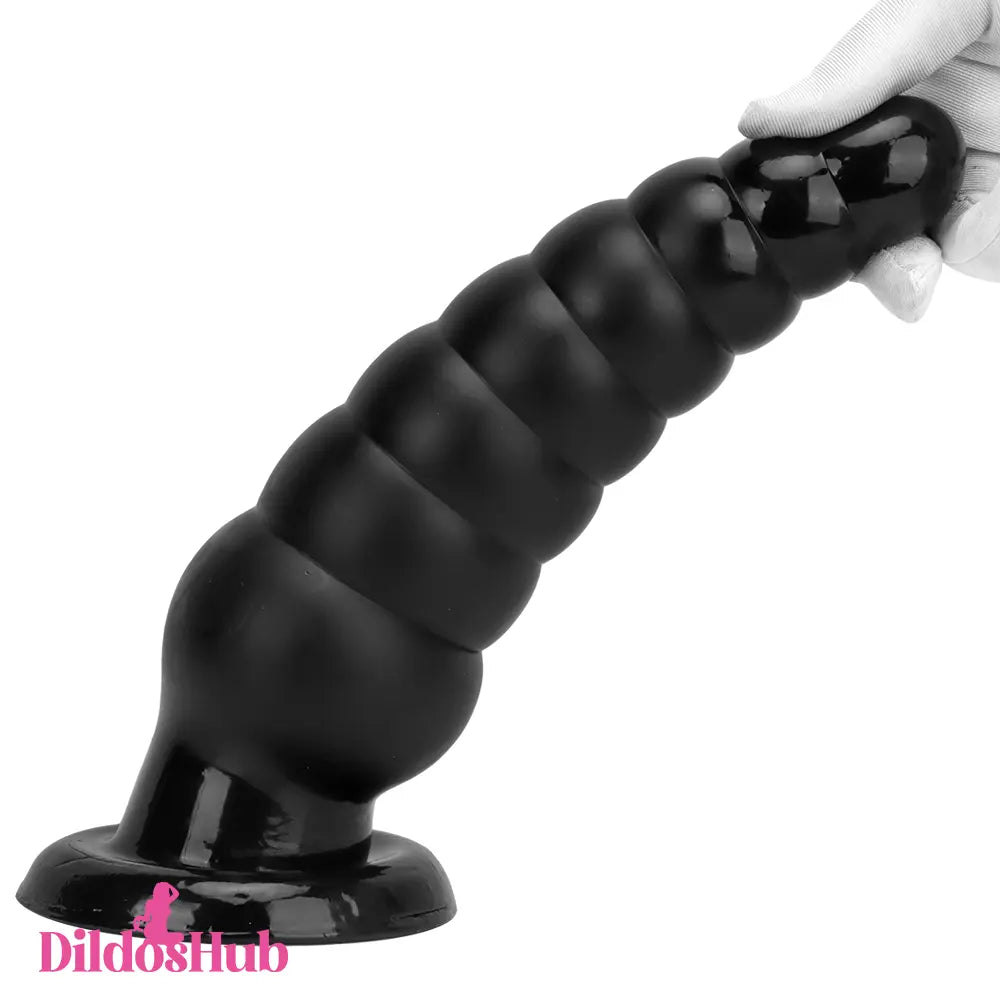10.63in Realistic Big Silicone Black Dildo Butt Plug For G-spot Simulation Dildos Hub