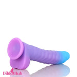 8.15in 9.06in Mixed Color Silicone Gradient Big Soft Odd Dildo For Men Toy Dildos Hub