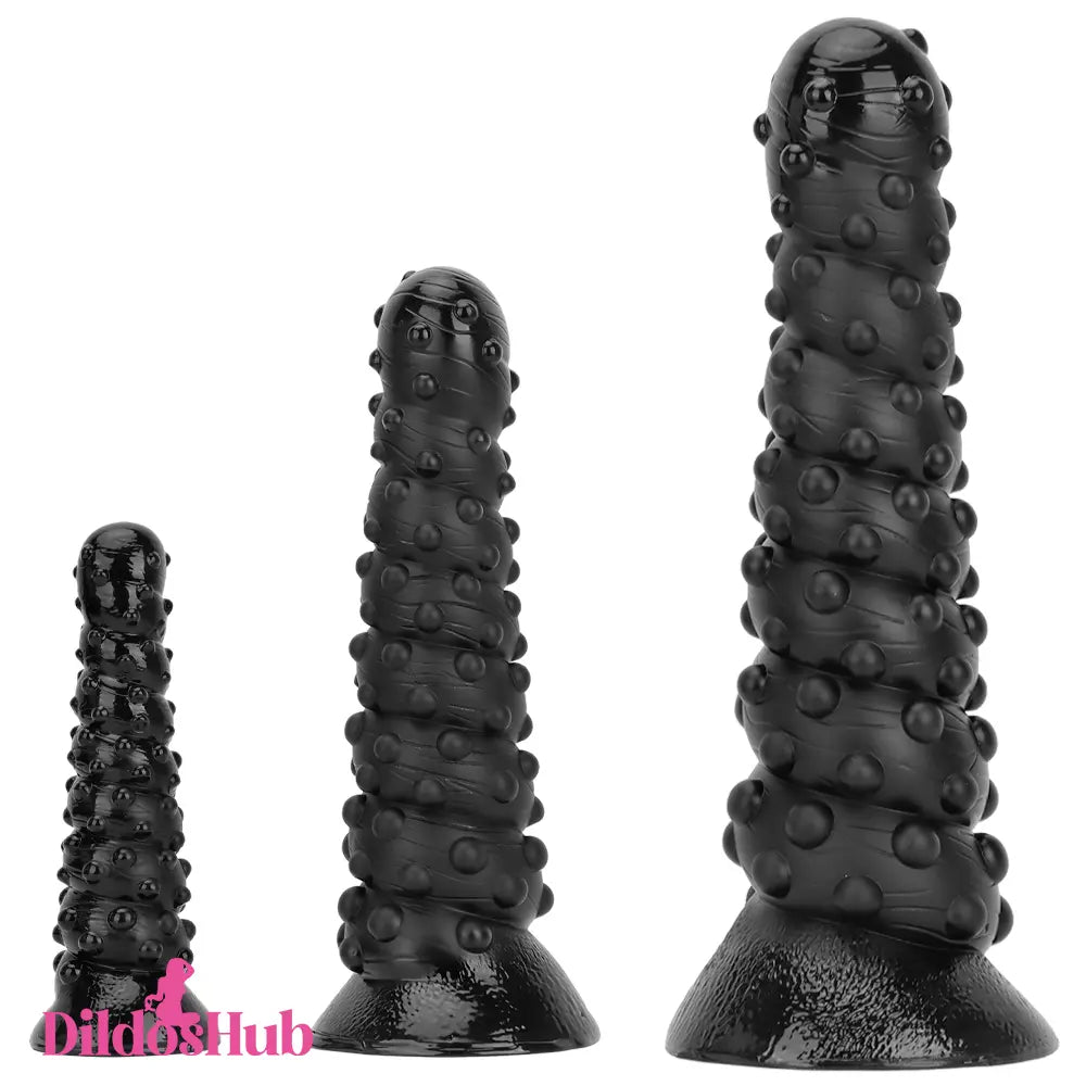 7.48in 11.22in 15in Super Huge Black Spiral Animal Octopus Anal Plug Dildo Dildos Hub