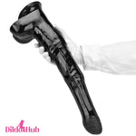 18.5in Big Long Black Dildo Real BDSM Animal Horse Prostate Massager - Dildos Hub