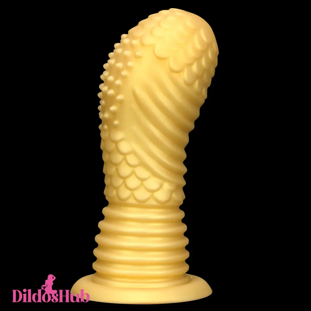 6.1in 8.46in 10.43in Soft Liquid Silicone Thick Gold Male Butt Plug Dildo Dildos Hub