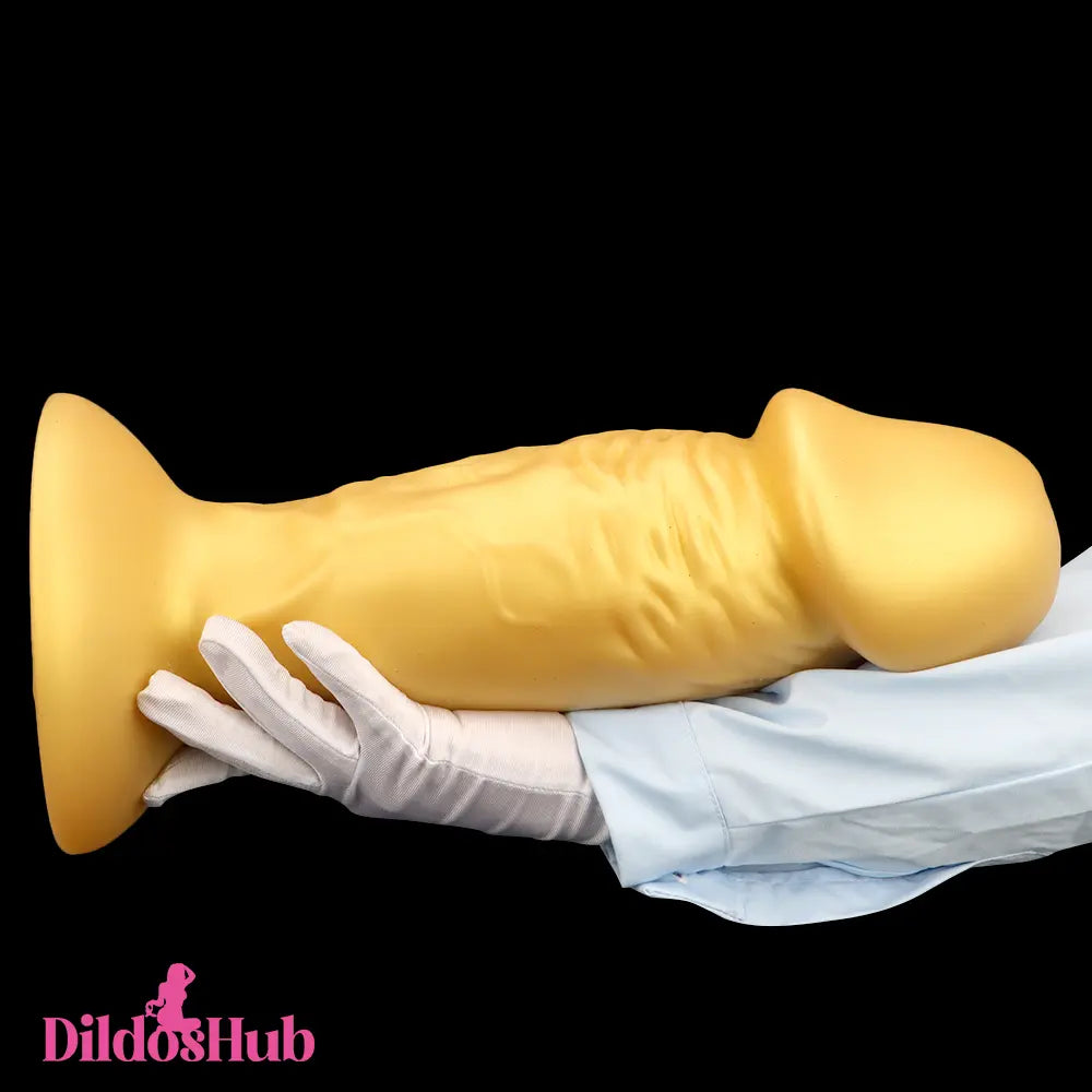 13.38in Silicone Big Soft Long Golden Dildo For Woman Man Sex Toy Dildos Hub