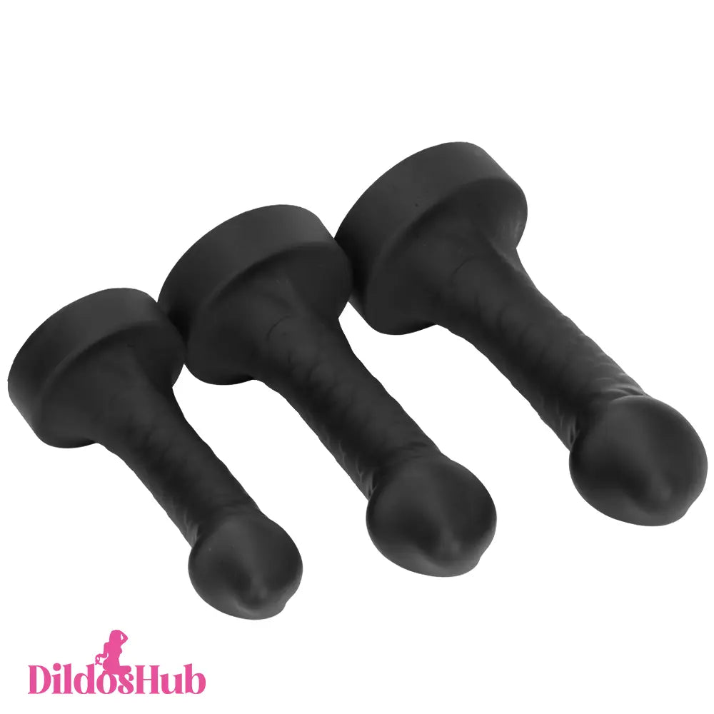 10.63in 12.6in 13.77in Silicone Big Soft Curved Black Dildo Women Sex Toy Dildos Hub