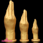 6.3in 8.66in 11.02in Gold Hands Silicone Soft Big Dildo For Fisting Orgasm - Dildos Hub