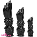 7.67in 11.41in 14in Large Thick Black Hands Fist Dildo For Vagina Massager Dildos Hub