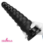 10.63in Realistic Big Silicone Black Dildo Butt Plug For G-spot Simulation Dildos Hub