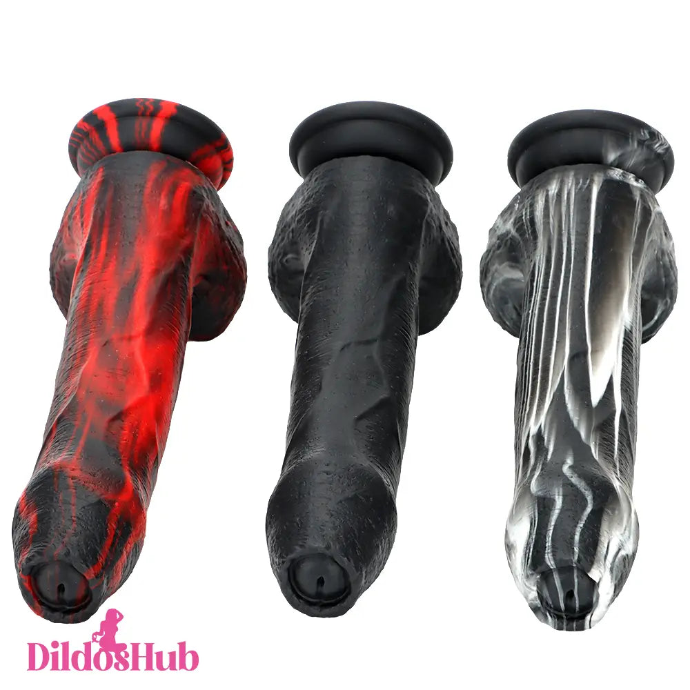 8.46in Large Uncut Silicone Soft Mixed Color Dildo For Women Anal Sex Toy - Dildos Hub