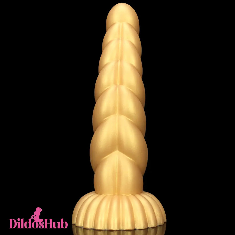 5.51in 7.87in 10.23in Gold Silicone Soft Fantasy Dildo For Clit Masturbator - Dildos Hub