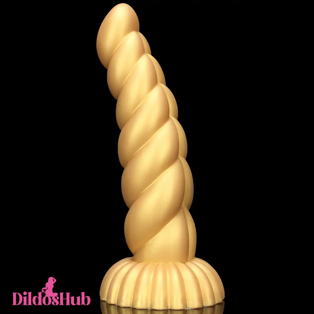 5.51in 7.87in 10.23in Gold Silicone Soft Fantasy Dildo For Clit Masturbator - Dildos Hub