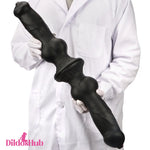 7.28in 7.48in 9.64in 10.62in 13in Big Black Silicone Dog Dildo Sex Toy - Dildos Hub