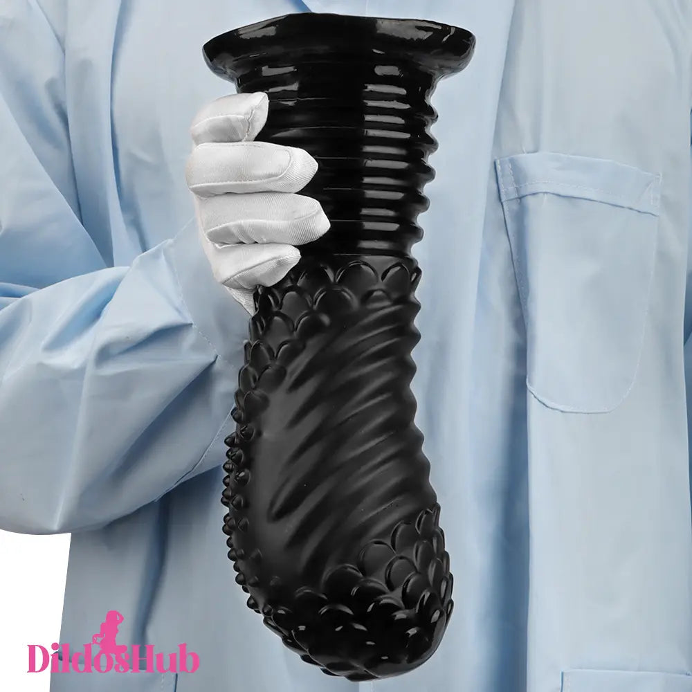 6.1in 8.46in 10.43in Fantasy Black Large Dildo Butt Plug For Fisting G-spot Dildos Hub