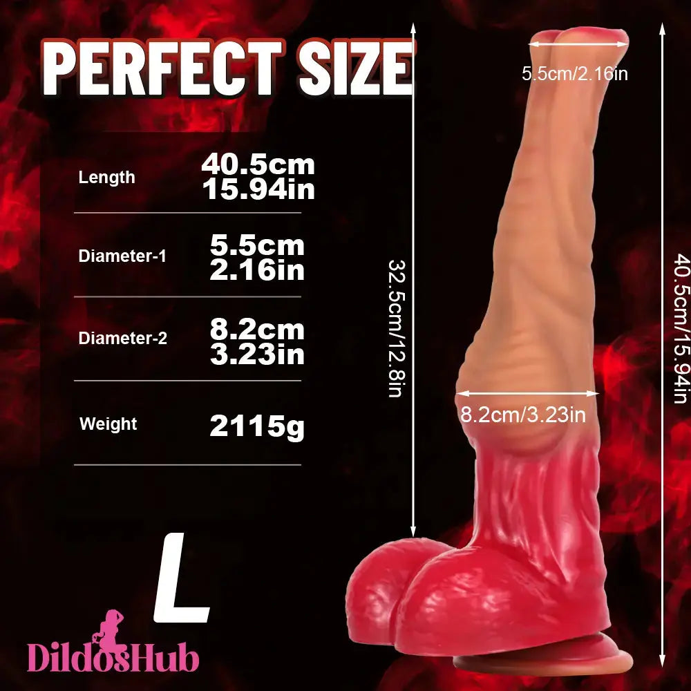 12.6in 14.37in 15.94in Liquid Silicone Animal Horse Cock Super Long Dildo Dildos Hub