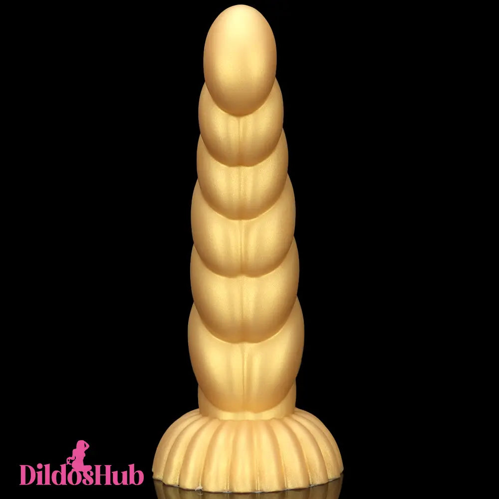 5.51in 7.87in 10.23in Gold Silicone Soft Fantasy Dildo For Clit Masturbator - Dildos Hub