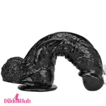 12.2in Super Big Thick Realistic Black Dildo BDSM Sex Toy For Women - Dildos Hub