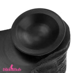 14.76in Extra Long Huge Black Soft Liquid Silicone Horse Real Sex Dildo Dildos Hub