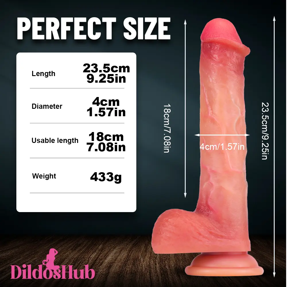 9.25in Big Anal Lifelike Dildo Realistic Penis Sex Toy Female Vagina G-spot - Dildos Hub