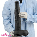 14.76in Extra Long Huge Black Soft Liquid Silicone Horse Thick Dildo Dildos Hub