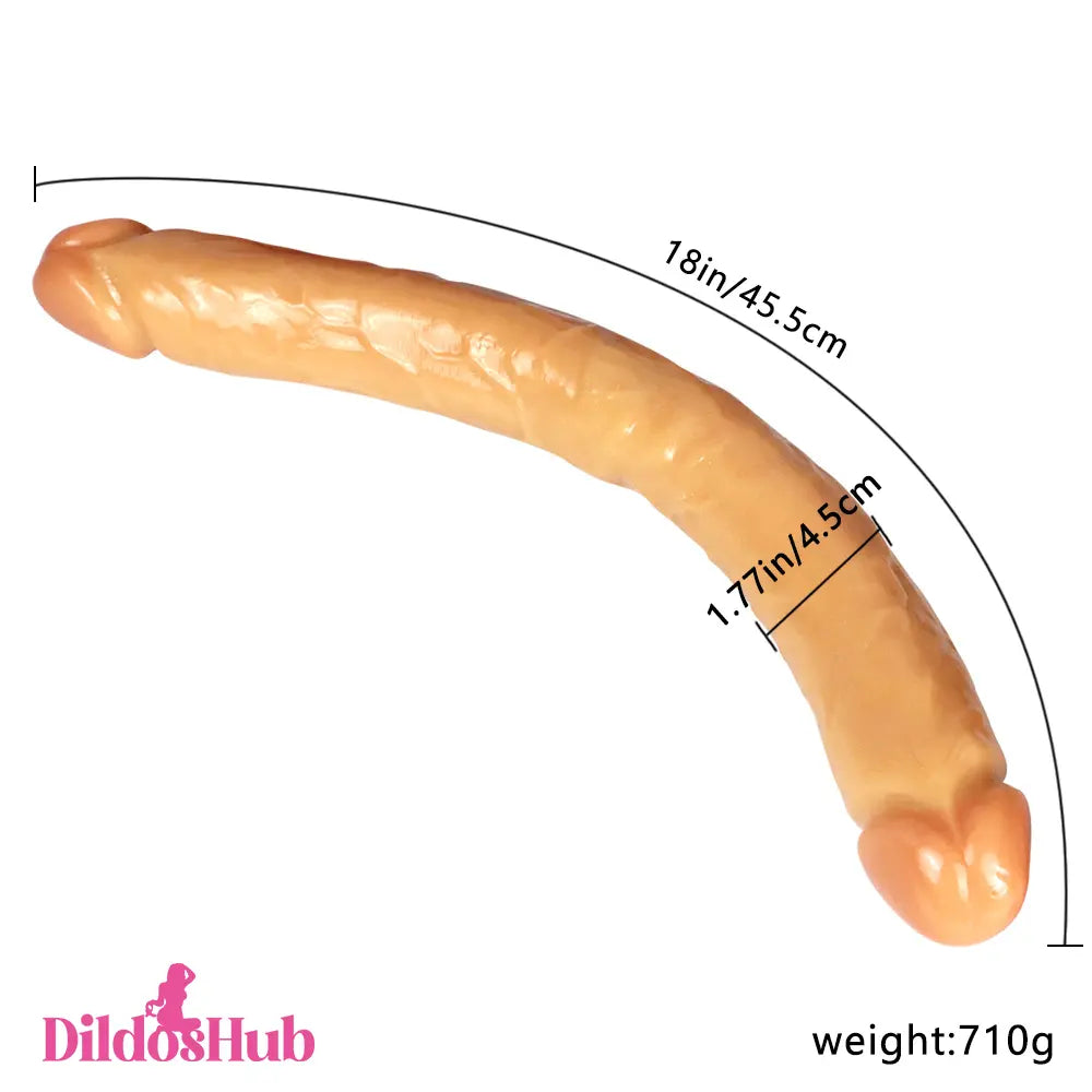 18in Big Long Dual Penetration Dildo For G-Spot Lesbian Stimulation - Dildos Hub