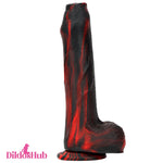 8.46in Large Uncut Silicone Soft Mixed Color Dildo For Women Anal Sex Toy - Dildos Hub