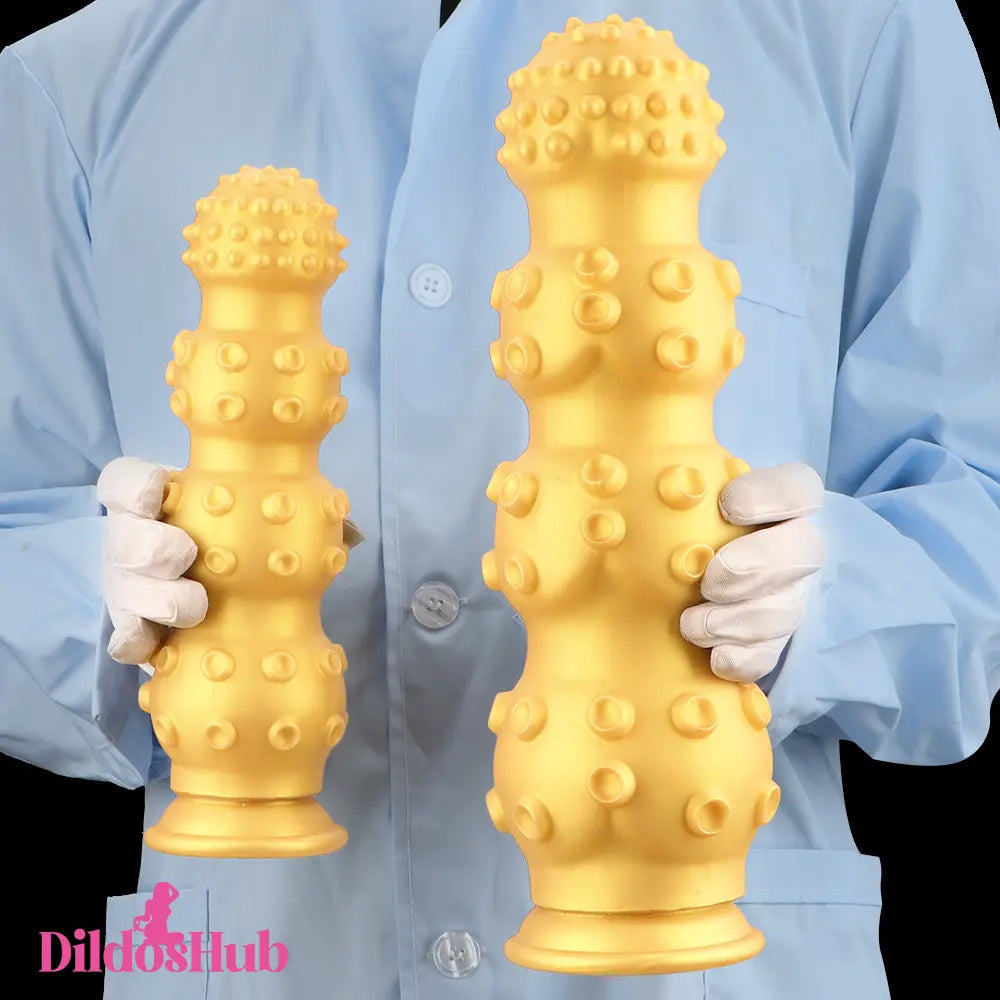 6.7in 9.84in 13.38in Gold Silicone Animal Octopus Big Butt Plug Dildo Dildos Hub