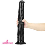 10.23in 12.6in 16.92in Big Long Black Real Feeling Horse Cock Animal Dildo - Dildos Hub