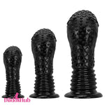 6.1in 8.46in 10.43in Fantasy Black Large Dildo Butt Plug For Fisting G-spot Dildos Hub