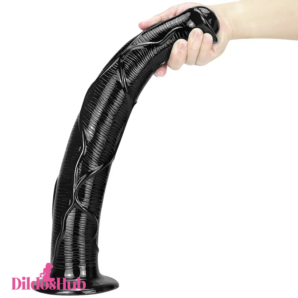 10.23in 12.6in 16.92in Big Long Black Real Feeling Horse Cock Animal Dildo - Dildos Hub