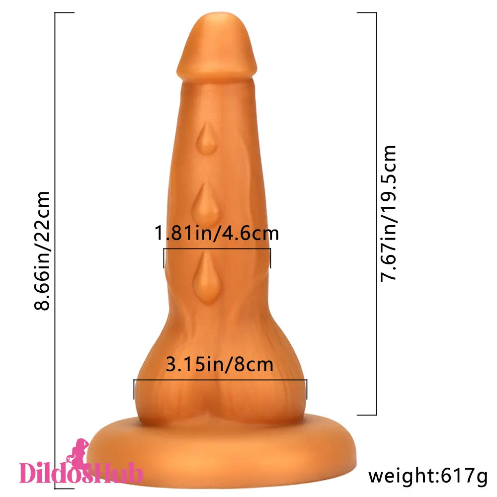 8.66in Spiked Butt Plug Big Silicone Soft Dildo For G-Spot Intense - Dildos Hub