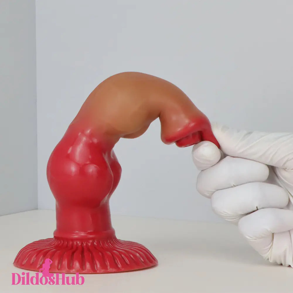 6.69in 7.48in 9.06in Silicone Fantasy Animal Dog Soft Cock Dildo Adult Toy Dildos Hub