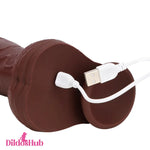 8.85in Intelligent Heating Thrusting Vibrating Automatic Remote Anal Dildo Dildos Hub
