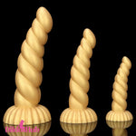 5.51in 7.87in 10.23in Gold Silicone Soft Fantasy Dildo For Clit Masturbator - Dildos Hub