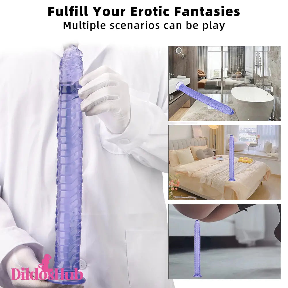15.35in Long Huge Colorful Dildo For Anal Vaginal Expansion Masturbator - Dildos Hub