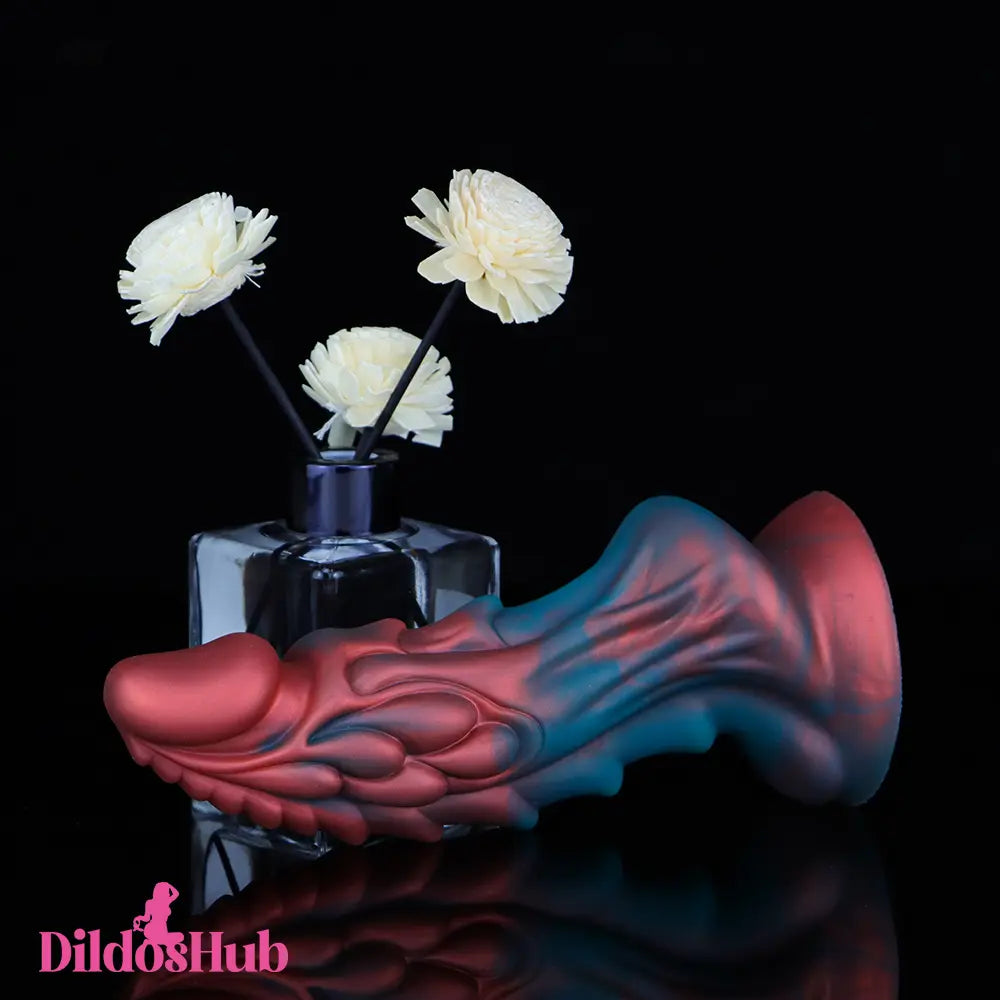 7.4in Soft Silicone Fantasy Dragon Spiked Dildo Female Male Masturbator - Dildos Hub