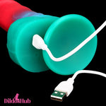 9.05in Big Smart Heating Thrusting Vibrating Remote Control Anal Dildo Dildos Hub