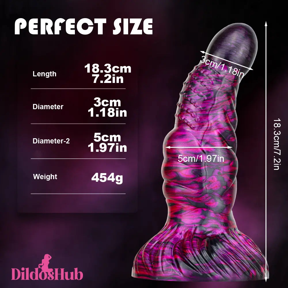 7.2in Soft Silicone Fantasy Dildo For Women Men G Spot Sex Masturbator - Dildos Hub