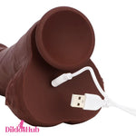 9.84in Real Remote Control Auto Heating Thrusting Vibrating Anal Dildo Dildos Hub