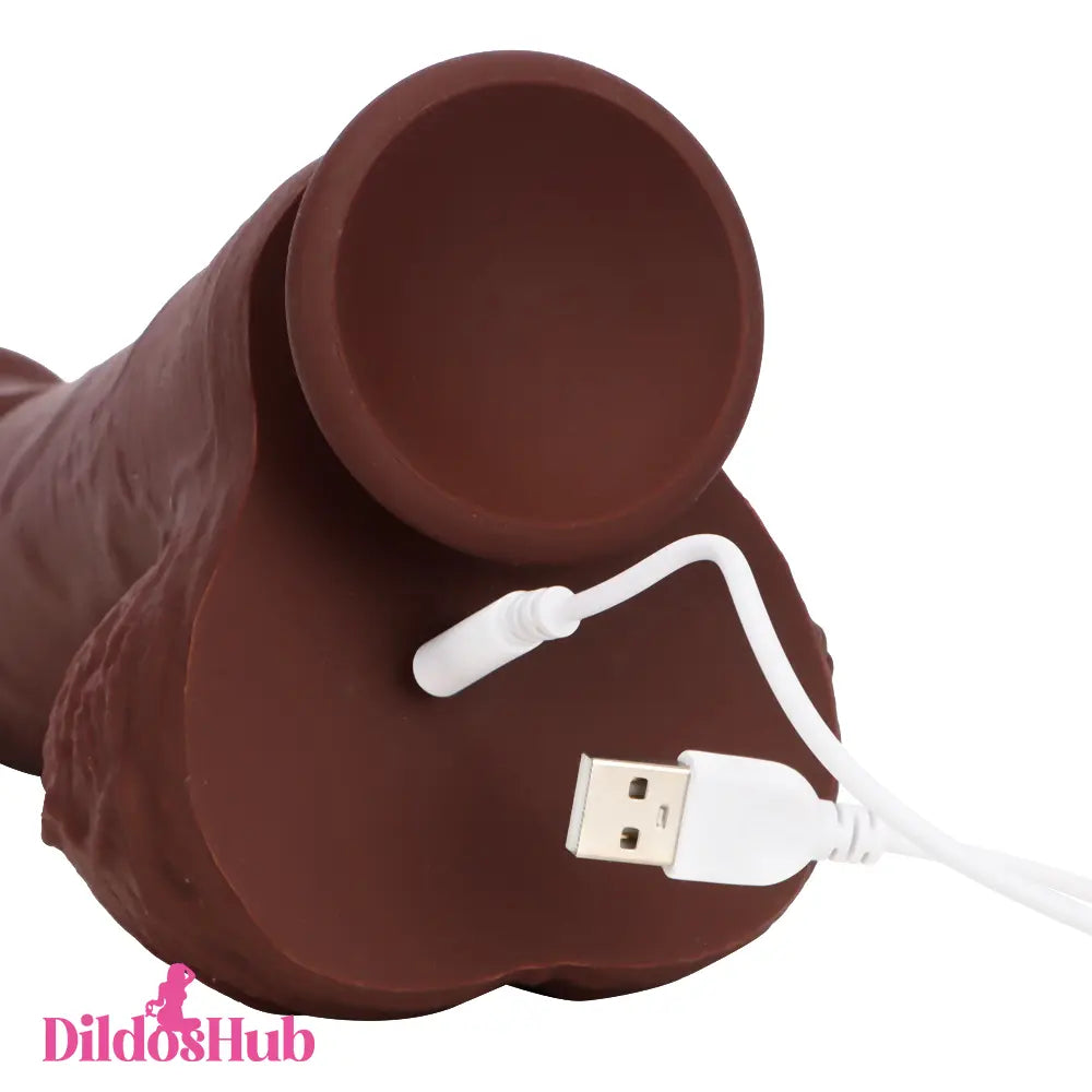 9.84in Real Remote Control Auto Heating Thrusting Vibrating Anal Dildo Dildos Hub