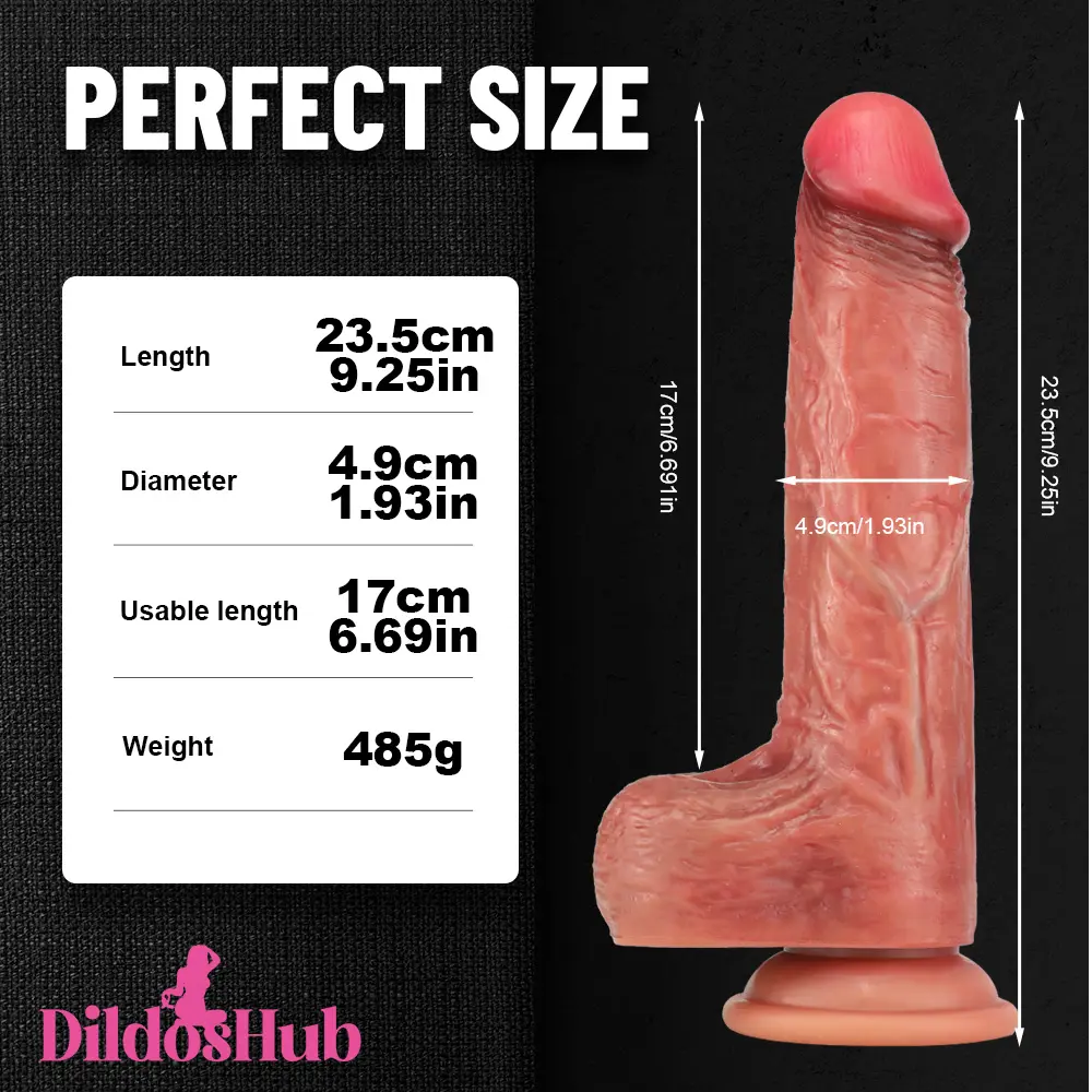 9.25in Soft G Spot Clitoris Orgasm Dildo Skin Feeling Sex Toy For Adult - Dildos Hub