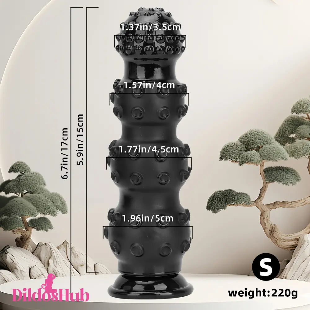 6.7in 9.84in 13.38in Super Black Animal Octopus Thick Adult Butt Plug Dildo Dildos Hub