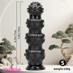 6.7in 9.84in 13.38in Super Black Animal Octopus Thick Adult Butt Plug Dildo Dildos Hub