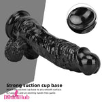 12.2in Super Big Thick Realistic Black Dildo BDSM Sex Toy For Women - Dildos Hub