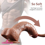 9.25in Real Feeling Lifelike Dildo With Vivid Blue Veins For Vagina G-spot - Dildos Hub