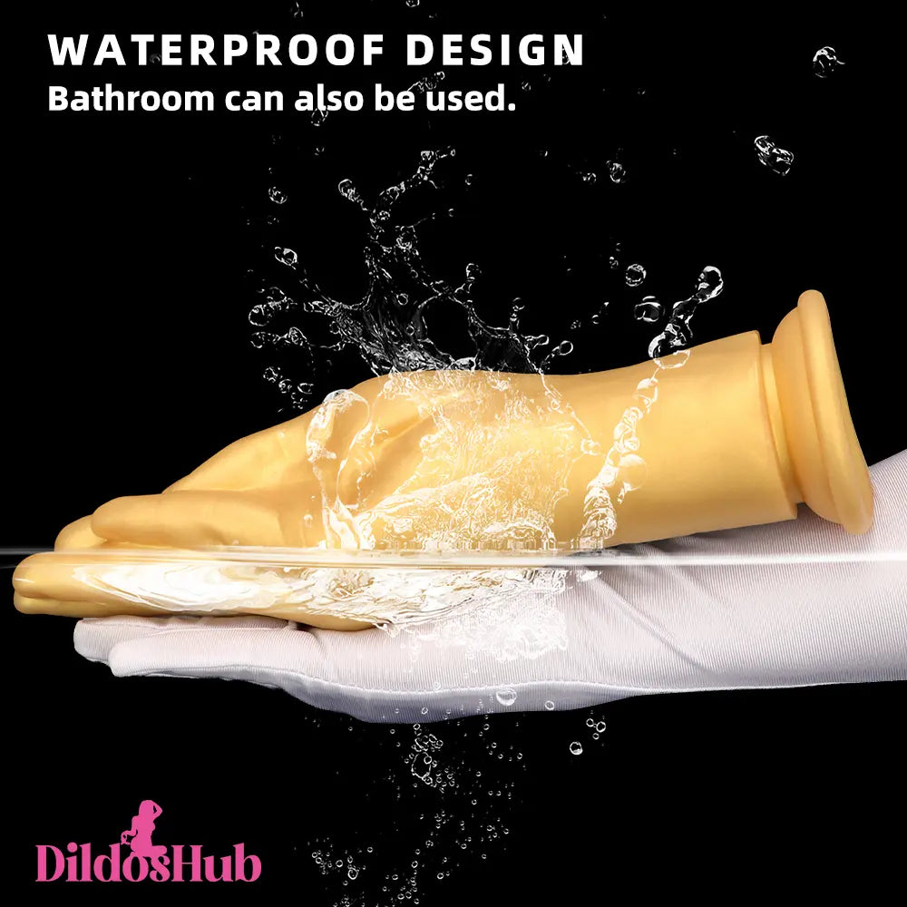 6.3in 8.66in 11.02in Gold Hands Silicone Soft Big Dildo For Fisting Orgasm - Dildos Hub