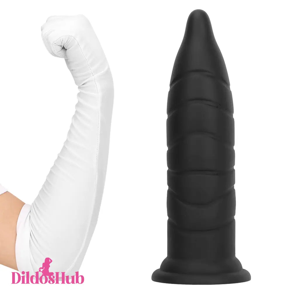 14.37in Odd Long Big Silicone Soft Black Dildo Butt Plug For Love Orgasm Dildos Hub