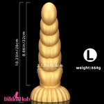 5.51in 7.87in 10.23in Gold Silicone Soft Fantasy Dildo For Clit Masturbator - Dildos Hub