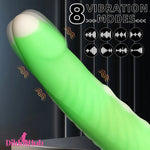 9.84in Big Smart Heating Thrusting Vibrating Remote Automatic Anal Dildo Dildos Hub
