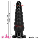 10.63in Realistic Big Silicone Black Dildo Butt Plug For G-spot Simulation Dildos Hub