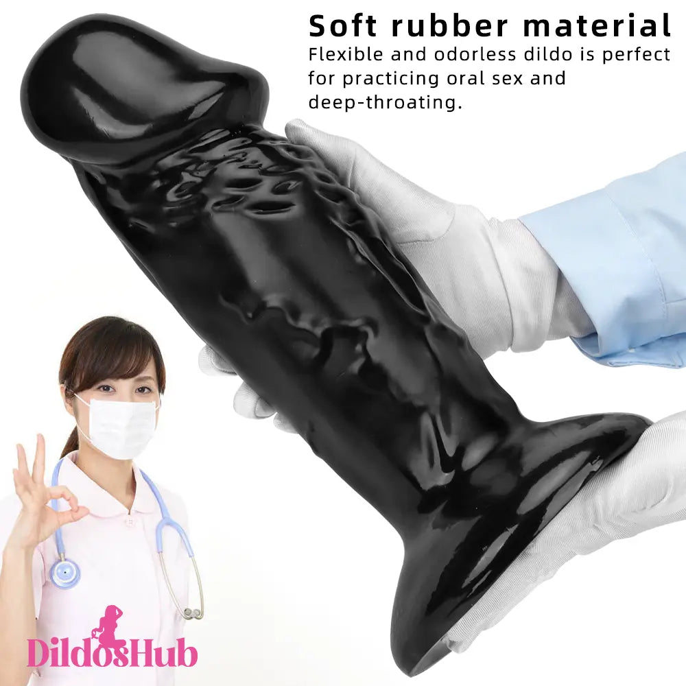 13.38in Real Looking Super Long Big Black Thick Dildo Sex Toy For Women Dildos Hub