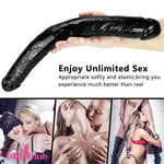 18in Big Long Dual Penetration Dildo For G-Spot Lesbian Stimulation - Dildos Hub